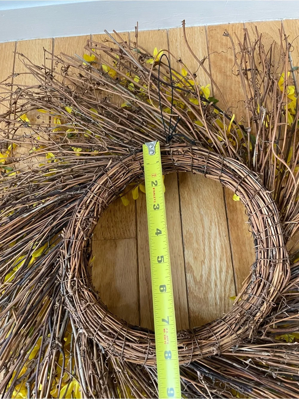 Spring Forsythia Twig Wreath - Yellow